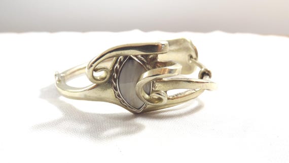 Artisan Cutlery Statement Bracelet, Bent Fork Beauty