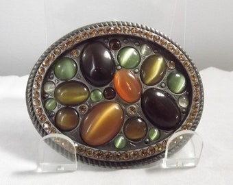 Faux Gemstone and Rhinestone Bling Belt Buckle, Gorgeous Buckle for the Fashionista!