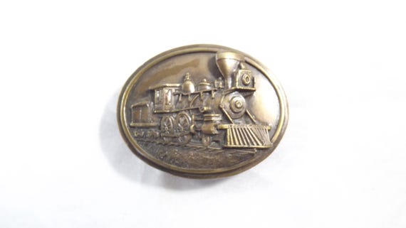 Train Engine Locomotive Belt Buckle, Railway Transportation Buckle