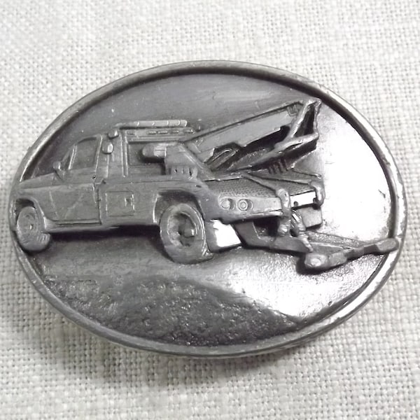 Vintage Tow Truck Operator Belt Buckle, Siskiyou T-89 1990, Serious Collector Must-Have