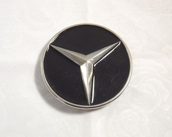 Distressed Vintage Mercedes Belt Buckle, Car Collector Must-Have