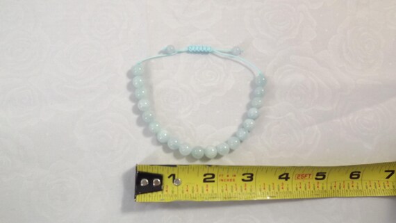 Genuine Aquamarine 8mm Bead Bracelet View 4