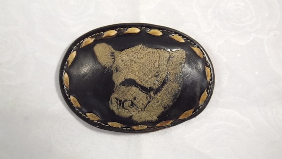 Tony Lama Distressed Leather Calf Belt Buckle 4812