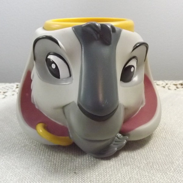 Vintage Disney's Goat Cup, Plastic Coffee Mug, by Applause Inc., Figural Disneyana Cartoon 3D Mug, Djali from Hunchback of Notre Dame
