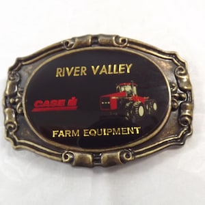 Vintage River Valley Farm Equipment Advertising Belt Buckle, for the Serious Collector, CASE, Buckle for the Farmer