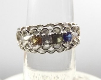 SALE*** Vintage Gemstone and 925 Silver Ring Size 7.25