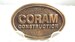 Vintage CORAM Construction Advertising Belt Buckle for the Serious Collector, Copper Tone Oval Buckle for the Trades 