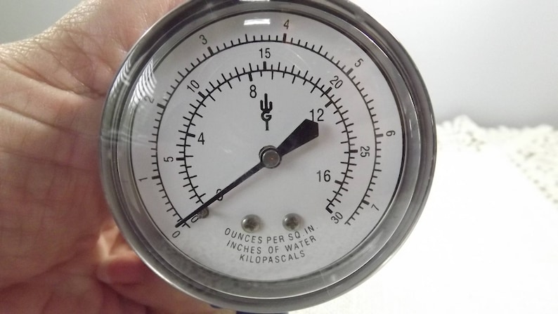 Vintage Pressure Gauge, NOS Steampunk, Altered Arts Assemblage, Man Cave Industrial Decor image 4