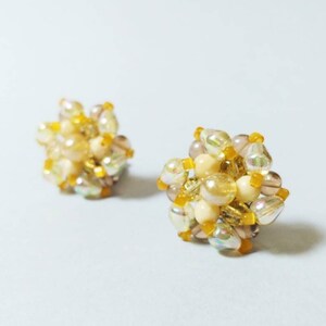 1960er Bernstein Kugel Clip Ons | Vintage 60er Jahre Ohrringe | DamenKostüm Schmuck