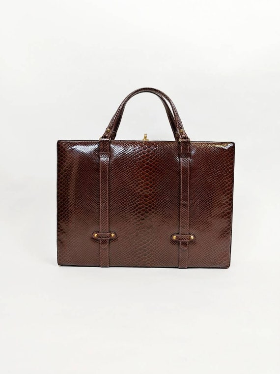 1960s Murray Kruger Lizard Skin Briefcase | Vinta… - image 5