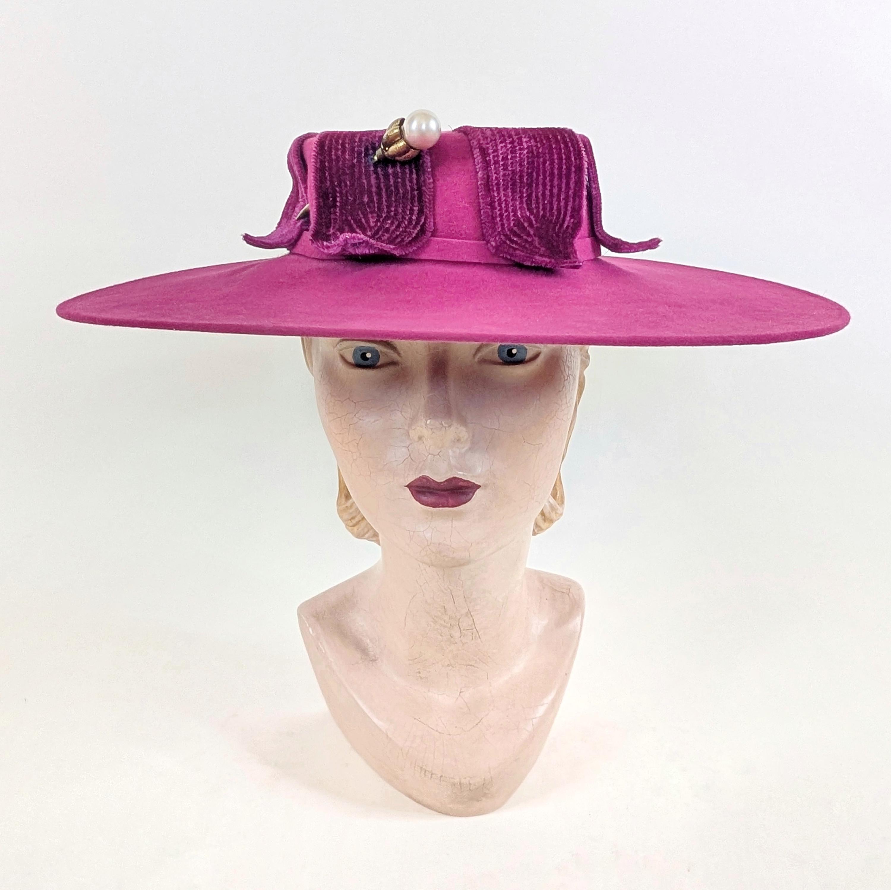 VTG 1940s 1950s Pink Tan Velvet Tilt Cloche OS Vintage Tilt Hat 1940s 1950s - Etsy main image 4