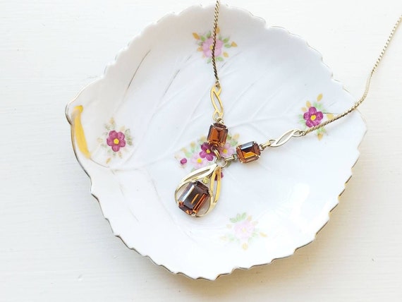 1960s Van Dell Signed 12K Gold Fill Necklace Vintage 60s Necklace