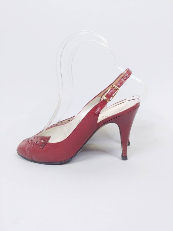 1970s Rosina Ferragamo Schiavone Oxblood Leather … - image 1