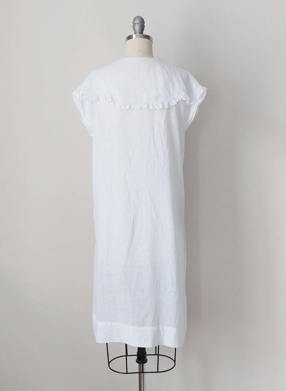 1920s Pilgrim Collar White Cotton Voile Dress | V… - image 8