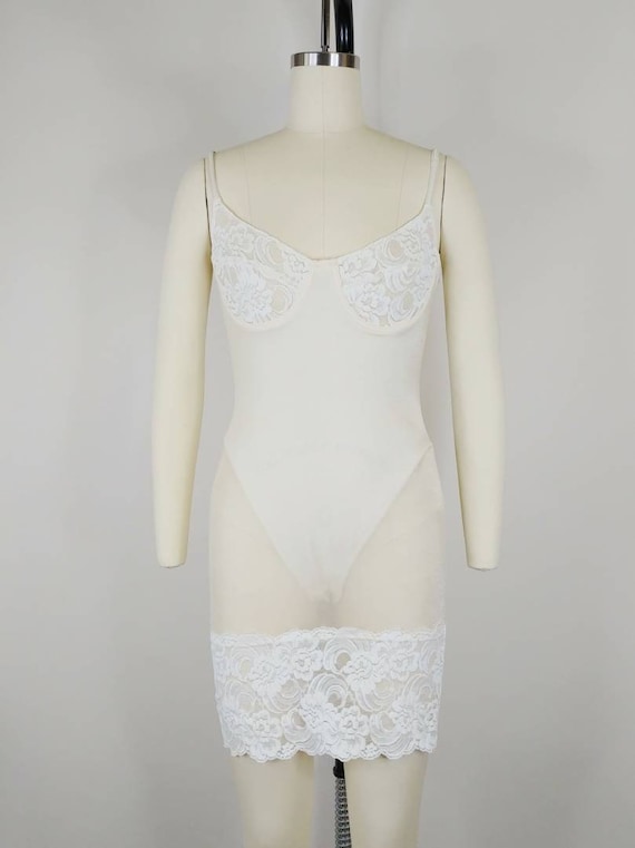 1990s Nancy Ganz Under It All Cream Underwire Shapewear Vintage