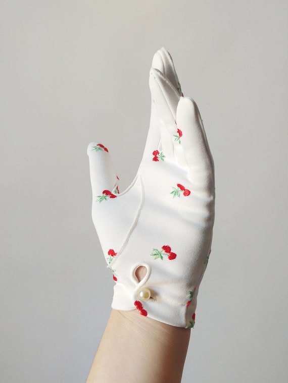 1960s Hansen Cherries Gloves | Vintage 60s Fruit … - image 2