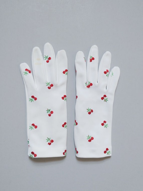 1960s Hansen Cherries Gloves | Vintage 60s Fruit … - image 5