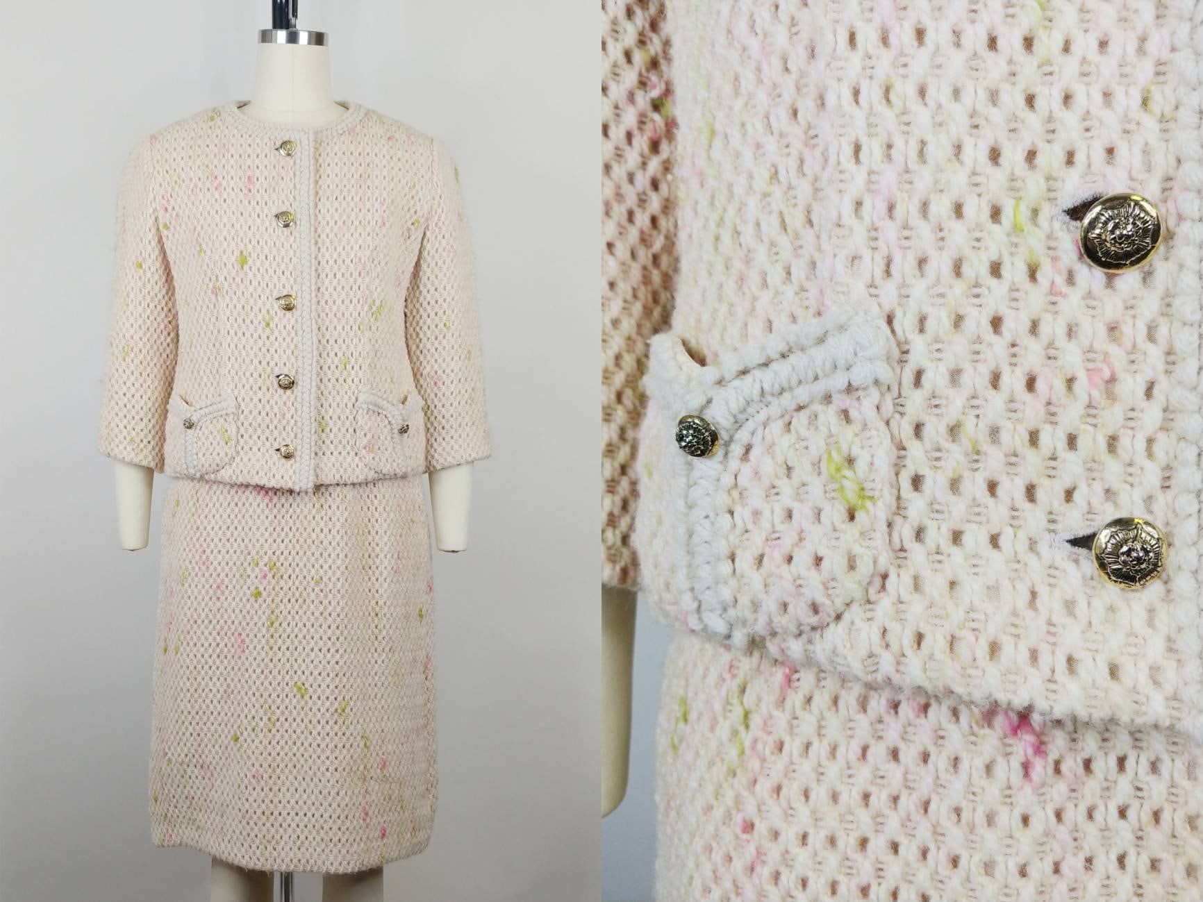 Chanel CHANEL Tweed Jacket Skirt Setup Multicolor EIT0619 – NUIR VINTAGE