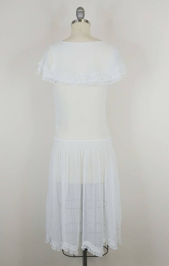 1920s Pilgrim Collar White Cotton Lawn Dress | Vi… - image 7