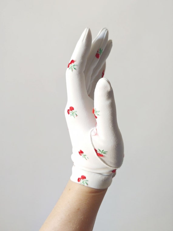 1960s Hansen Cherries Gloves | Vintage 60s Fruit … - image 4