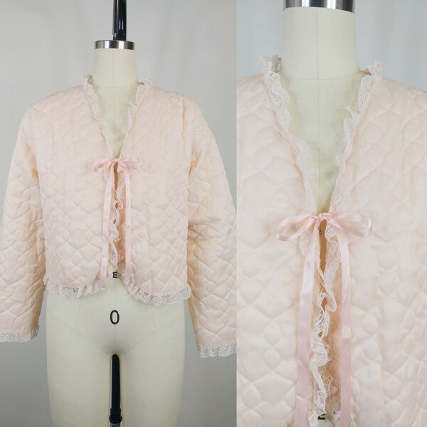 Quilted Bed Jacket Vintage Etsy