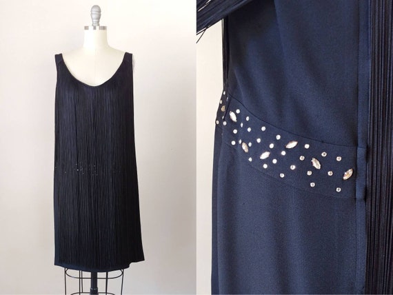 1960s Flapper Dress | Vintage 60s does 20s Rhines… - image 1