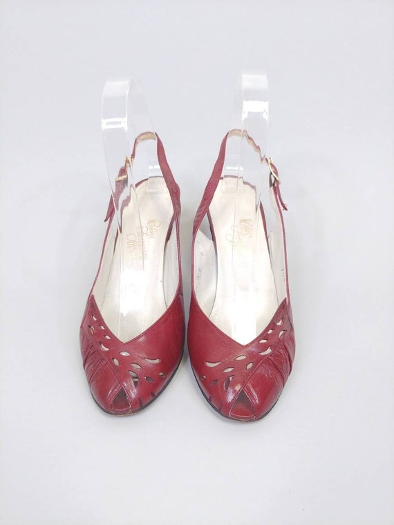 1970s Rosina Ferragamo Schiavone Oxblood Leather … - image 3