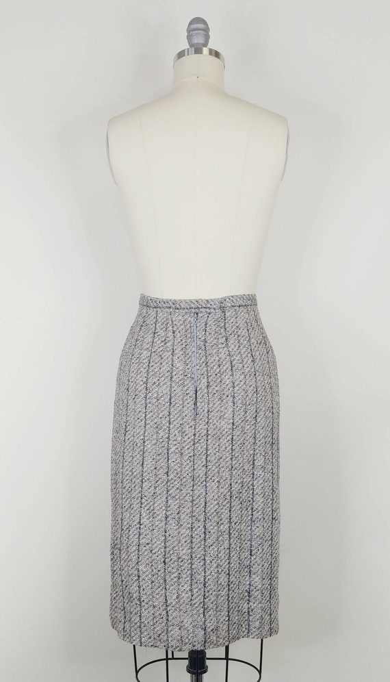 1960s Tweed Pencil Skirt | Vintage 60s Black Brow… - image 6