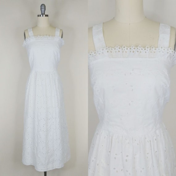 1970s White Eyelet Dress Set | Vintage 70s does 4… - image 2