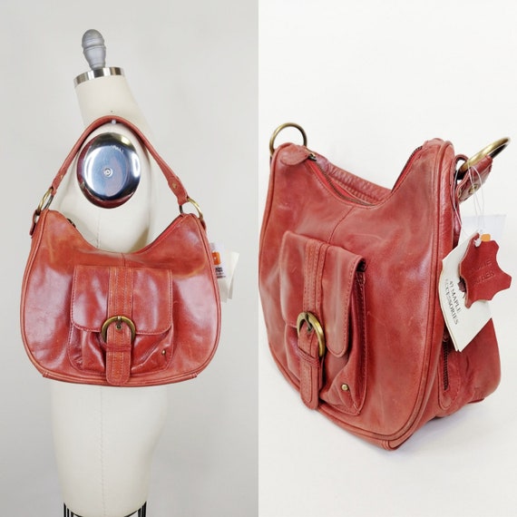 2000s Deadstock Leather Shoulder Bag Y2K Vintage Wilson's Purse