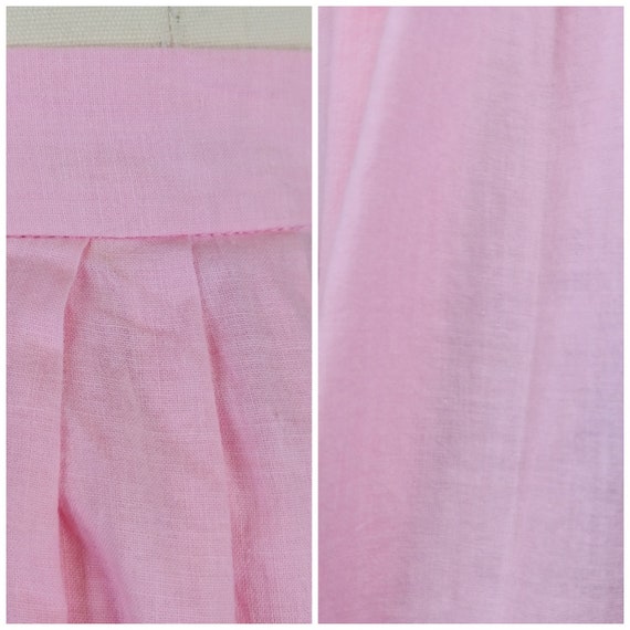 1980s Ralph Lauren Pink Cotton Skirt | Vintage 80… - image 6