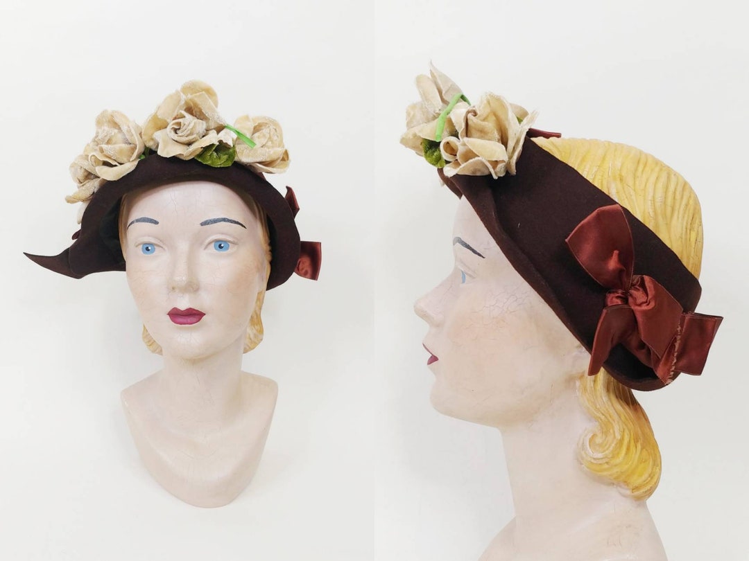 Ready to Ship 1940s Open Crown Lone Hawk Hat Size 7 1/8