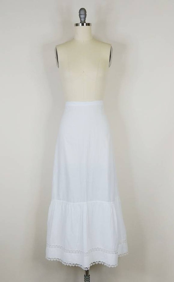 Victorian Summer White Cotton Lace Petticoat | 19… - image 2