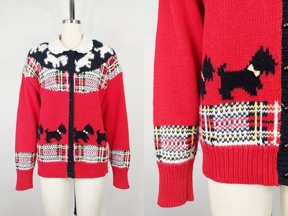 1980s Scottie Dog Cardigan | Vintage 80s Talbots … - image 1