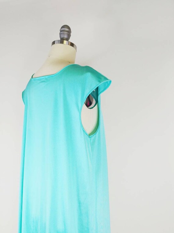 1980s Seafoam Green Nylon Nightgown | Vintage 80s… - image 8