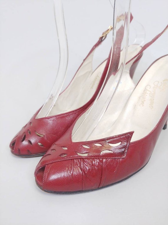 1970s Rosina Ferragamo Schiavone Oxblood Leather … - image 5