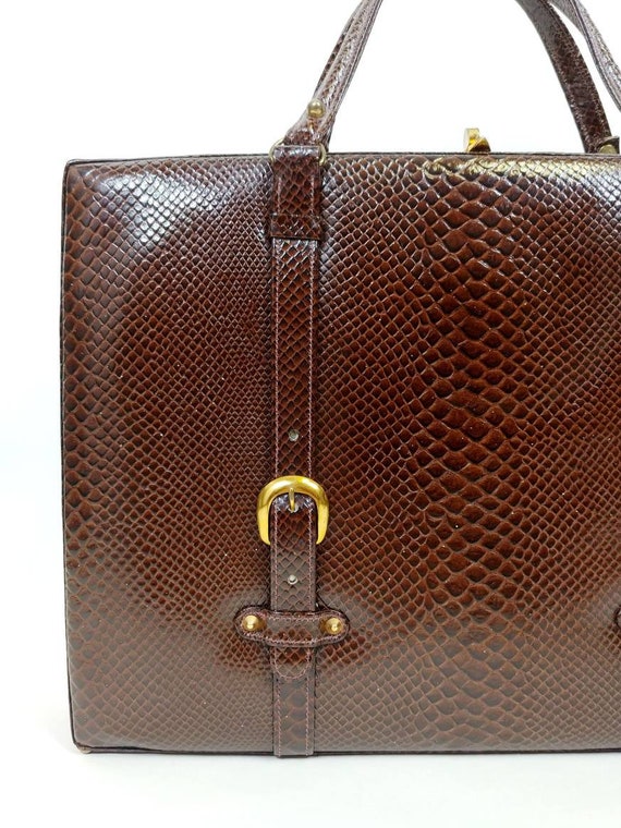 1960s Murray Kruger Lizard Skin Briefcase | Vinta… - image 2