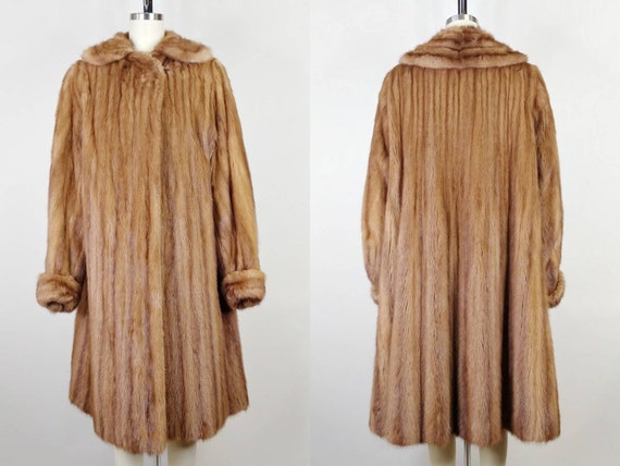 1940s Mid Length Brown Mink Fur Coat  | Vintage 4… - image 1