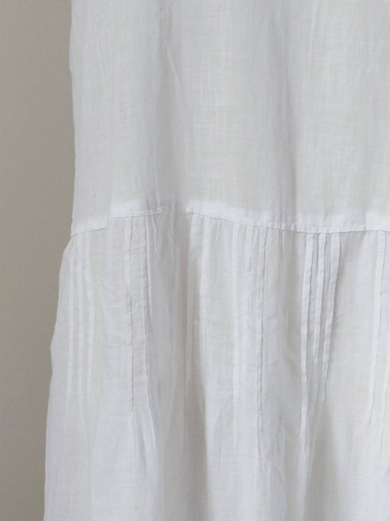 1920s Pilgrim Collar White Cotton Voile Dress | V… - image 4