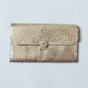 1940s Whiting and Davis Art Deco Silver Mesh  | Vintage 40s Metal Purse | Women&#39;s Formal Evening Accessories