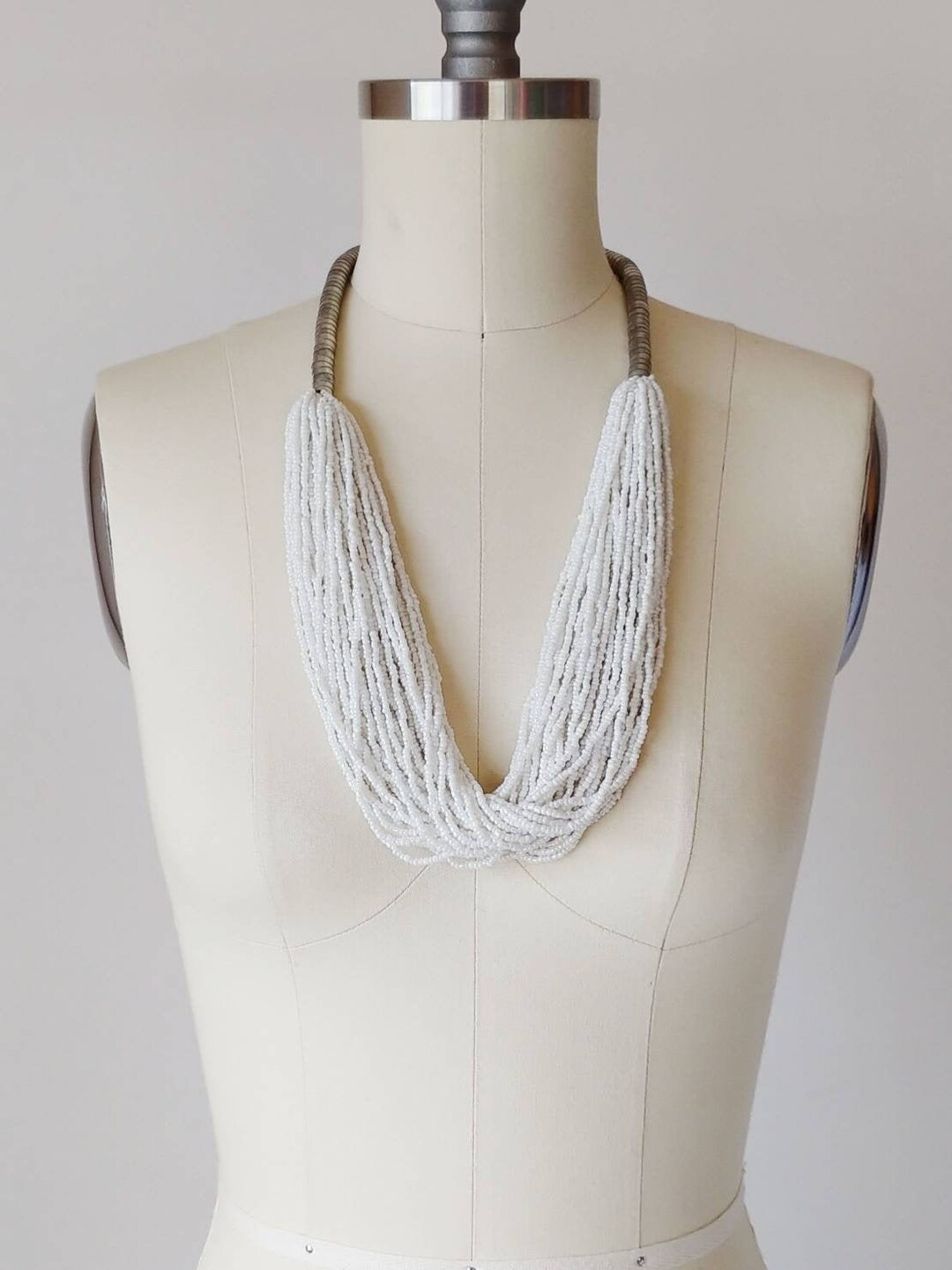 1970s Fifty Strand White Seed Bead Necklace Vintage 70s - Etsy