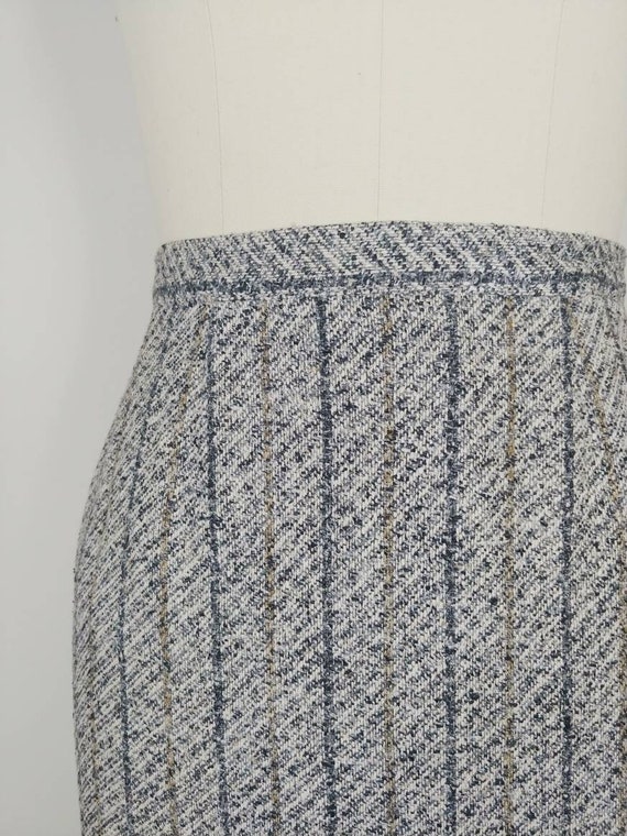 1960s Tweed Pencil Skirt | Vintage 60s Black Brow… - image 3