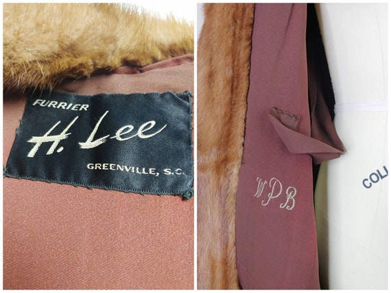 1940s Mid Length Brown Mink Fur Coat  | Vintage 4… - image 9