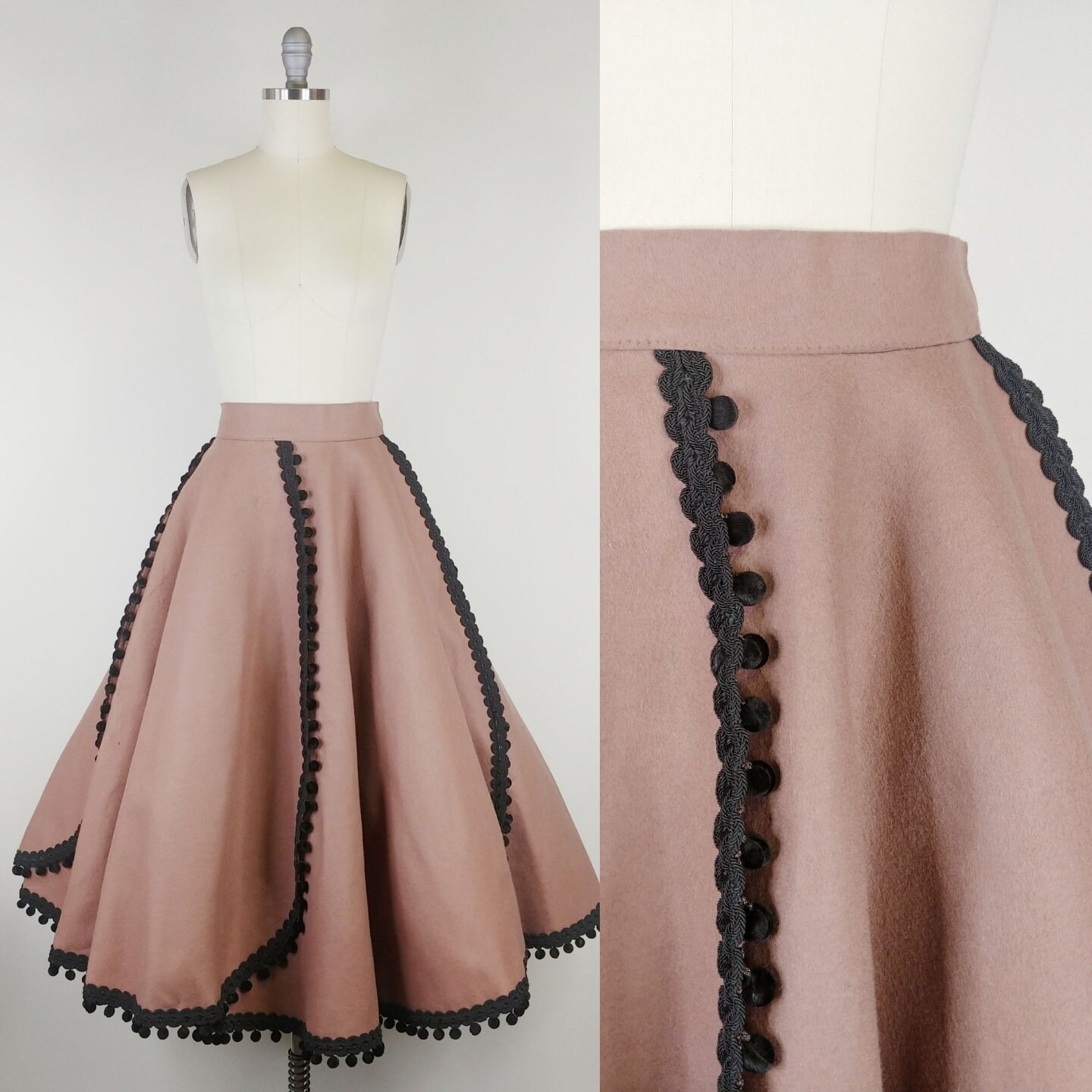 Vintage Felt Circle Skirt - Etsy Vintage Felt Circle Skirt - Etsy