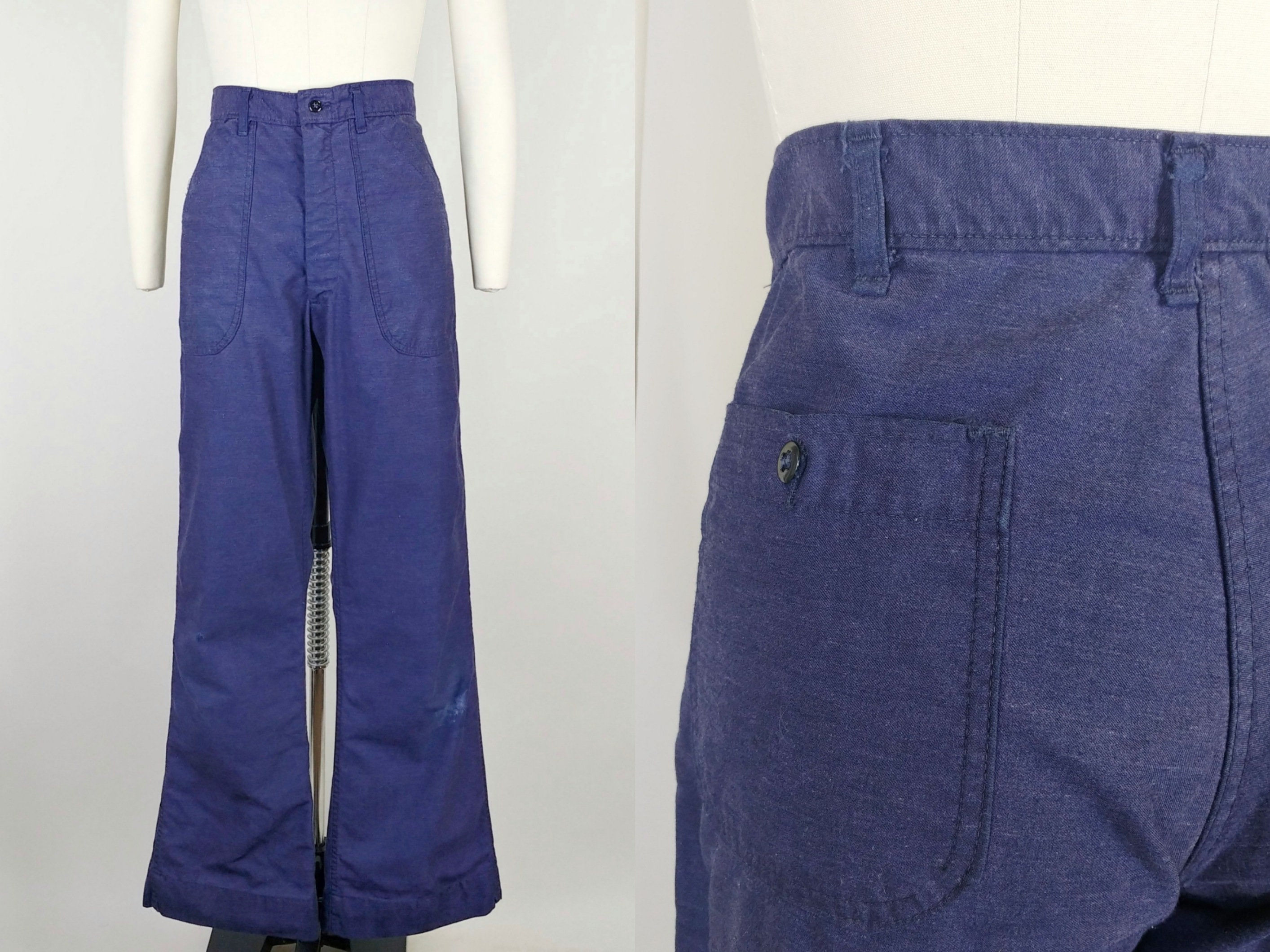 1970s Men's Military Issue Navy Pants Vintage 70s High -  India