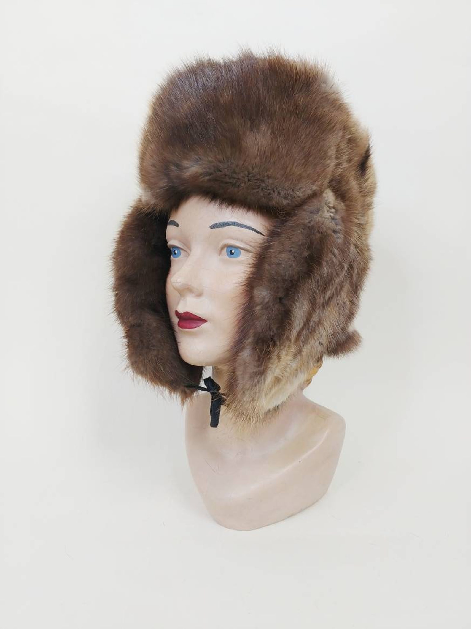 1980s Beaver Fur Ushanka Vintage 80s Ear Flap Fur Trapper - Etsy