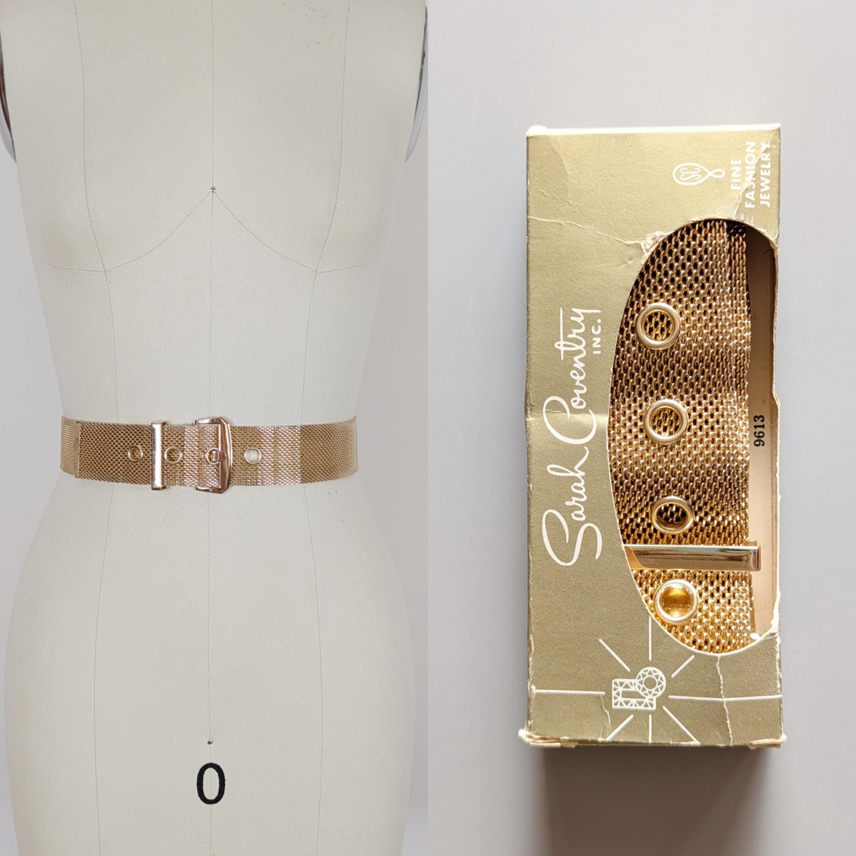 Vintage Sarah Coventry Gold Mesh with Chain Waist Belt Designer Style Sarah Coventry Gold Belts for Women | Mercari main image 4