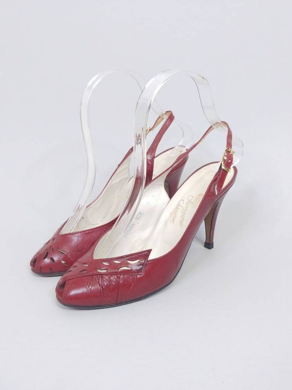 1970s Rosina Ferragamo Schiavone Oxblood Leather … - image 4