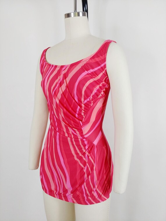 1960s Groovy Mod Abstract One Piece Swimsuit | Vi… - image 6