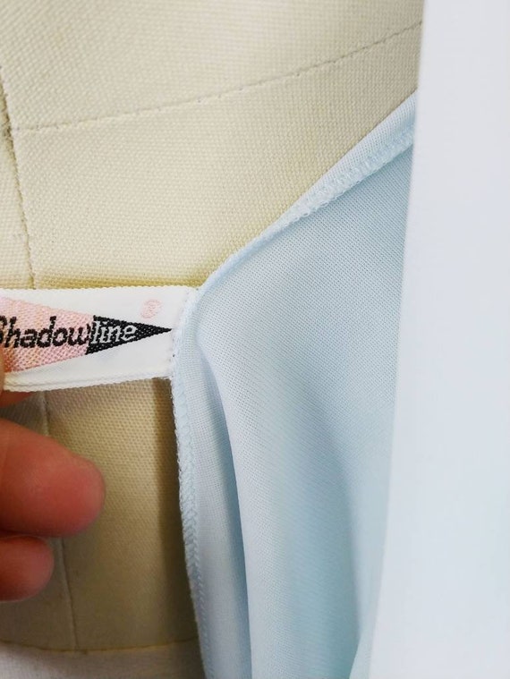 1960s Shadowline Light Blue Nylon Bed Jacket | Vi… - image 8